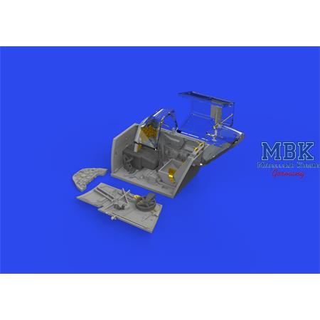 Messerschmitt Bf-109F cockpit w/ early seat PRINT