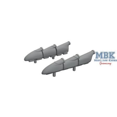 Hawker Hurricane Mk.I exhaust stacks PRINT 1/48