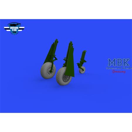 P-51B/ C wheels oval tread 1/48