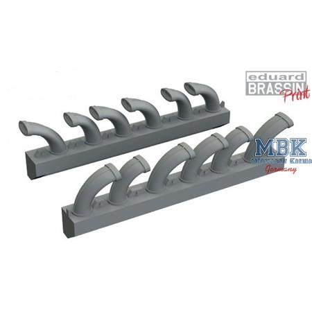 Focke-Wulf Fw-190D exhaust stacks 3D PRINTED 1/72