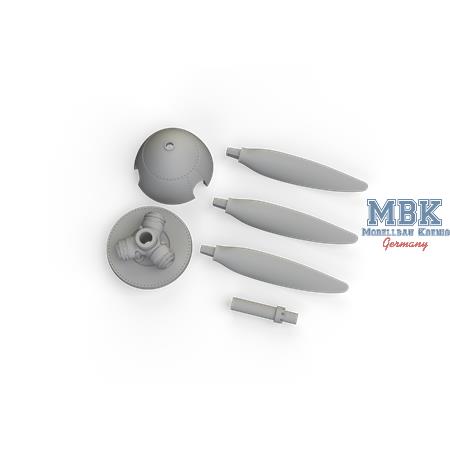 Messerschmitt Bf-109F propeller late PRINT 1/72