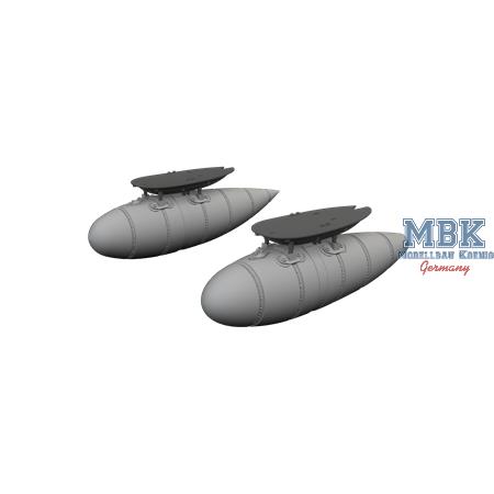 Messerschmitt Bf-109F / G external fuel tanks 1/72