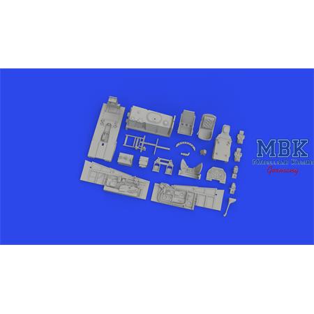 North-American P-51D-5 Mustang cockpit PRINT 1/72