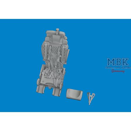 Mikoyan MiG-21 seat w integral belts 3D PRINT 1/72