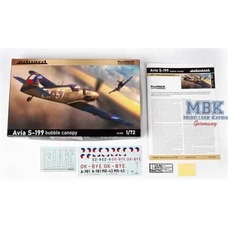 Avia S-199 Bubble Canopy ProfiPACK 1/72