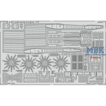 Consolidated B-24J Liberator undercarriage 1/72