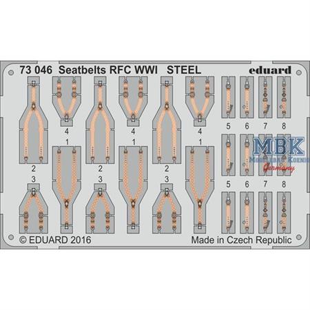 Seatbelts  RFC  WWI  STEEL 1/72