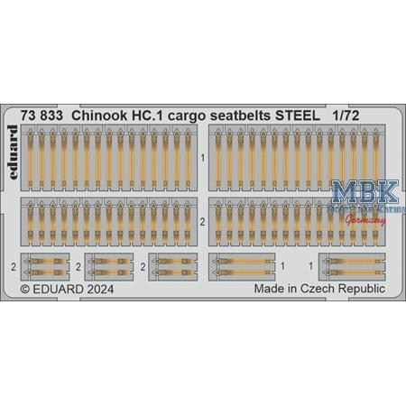 Boeing Chinook HC.1 cargo seatbelts STEEL 1/72