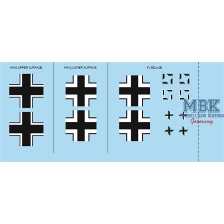 Bf-109 F-2 national insignia 1/48