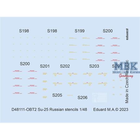 Sukhoi Su-25 Russian stencils 1/48