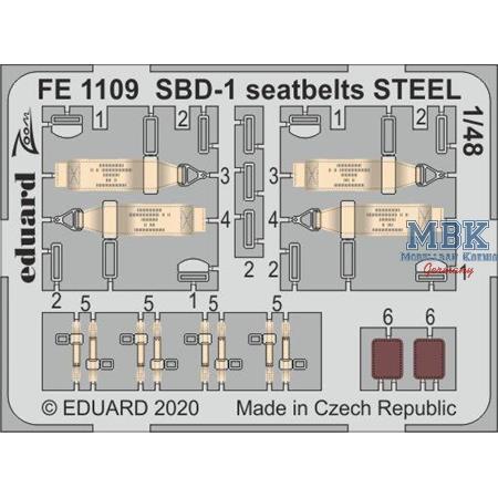 SBD-1 seatbelts STEEL  1/48