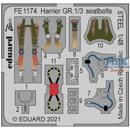 BAe Harrier GR.1/3 seatbelts STEEL 1/48