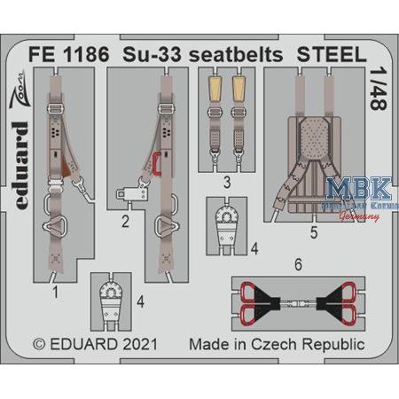 Sukhoi Su-33 seatbelts STEEL 1/48