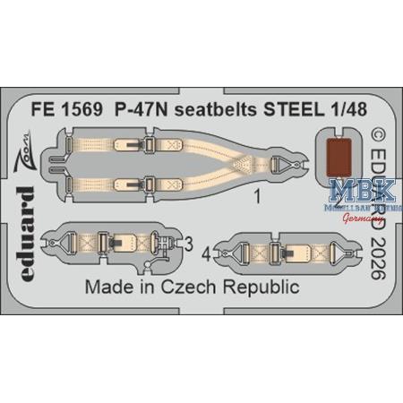 Republic P-47N Thunderbolt seatbelts STEEL 1/48