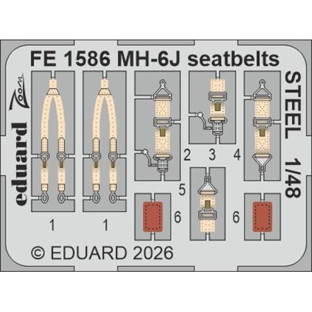 Boeing MH-6J seatbelts STEEL 1/48