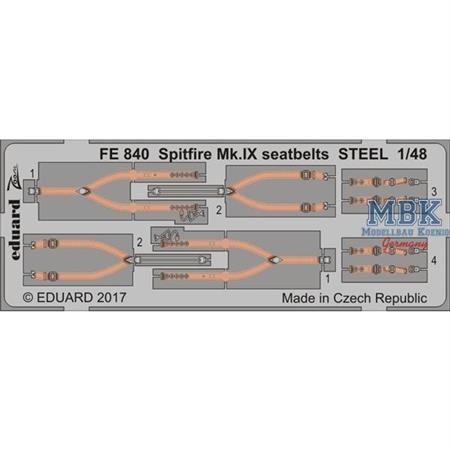 Spitfire Mk. IX seatbelts STEEL  1/48