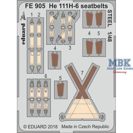 He 111H-6 seatbelts STEEL 1/48