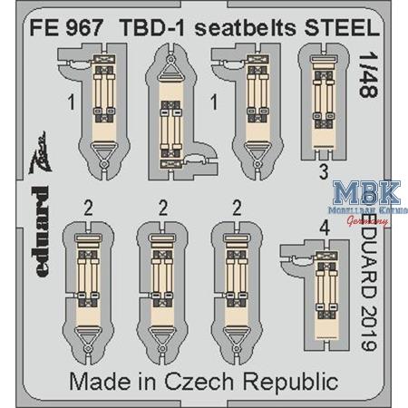 Douglas TBD-1 seatbelts STEEL 1/48