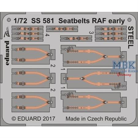 Seatbelts RAF early   kl. Ätzteilset  1/72