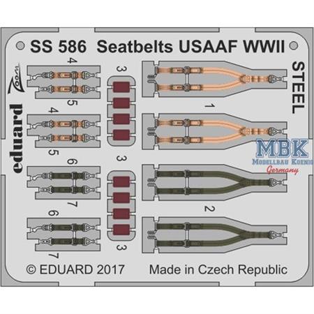 Seatbelts USAAF WWII STEEL  kl. Ätzteilset  1/72