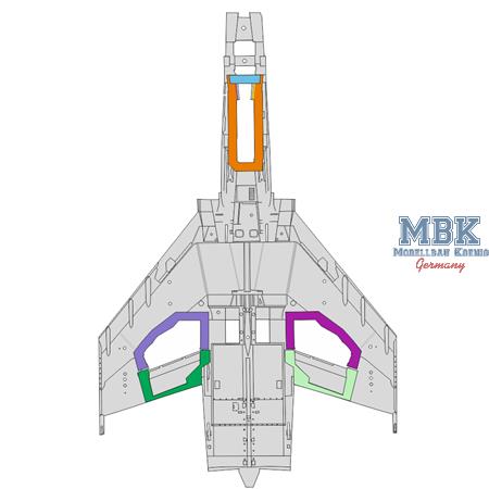 MDD F-4E Phantom wheel bays Masking Tape
