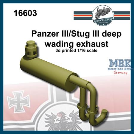 Panzer III / Stug III deep wading exhaust (1:16)