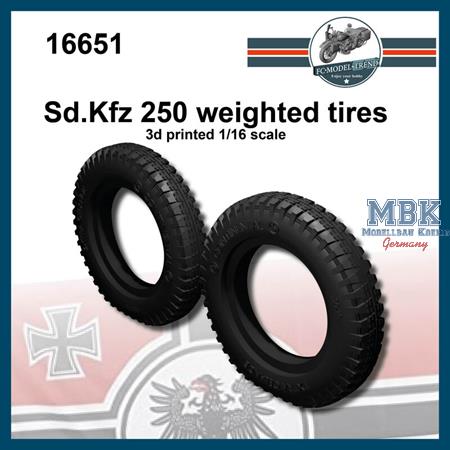 SdKfz 250, weighted tires (1:16)