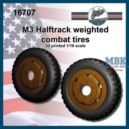 M3 halftrack, weightes combat tires (1:16)
