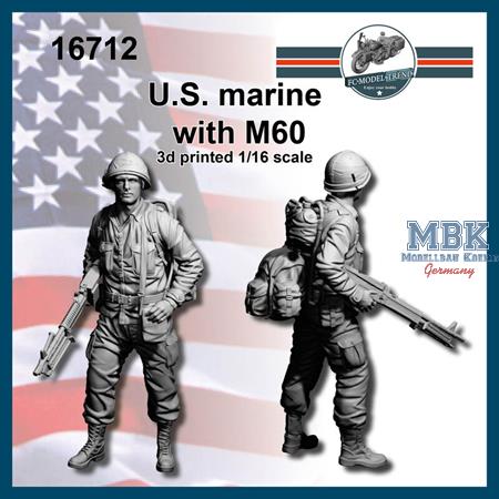 US soldier with M60 Machine Gun (1:16)