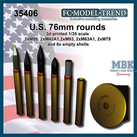 US 76mm rounds for M4 Sherman & M18 Hellcat