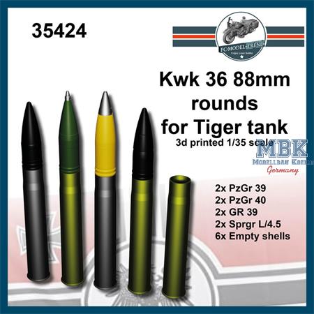 Kwk 36 88mm ammo for Tiger tank