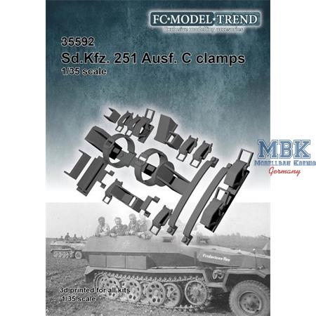 Sd.Kfz. 251 Ausf. C clamps / Werkzeughalterungen