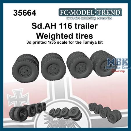 Sd.AH 116 trailer weighted wheels