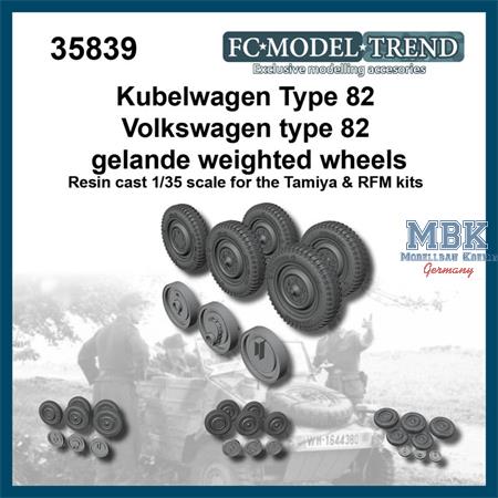 Kübelwagen weighted wheels