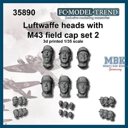 Luftwaffe heads with M-43 cap, set 2