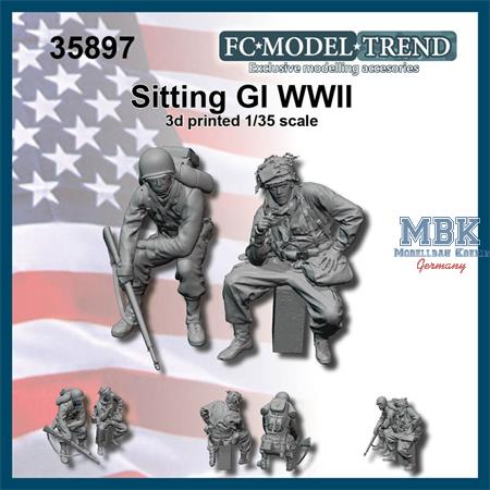 Sitting GI WWII