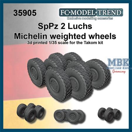 SpPz Luchs, weighted wheels