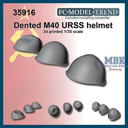 Dented M40 USSR helmets