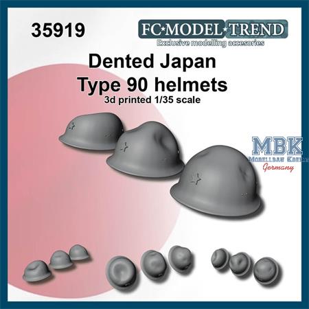 Dented Japan type 90 helmets