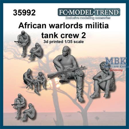 African warlords militia tank crew , set 2