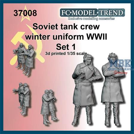 Soviet tank crew in winter uniform WWII, set 1