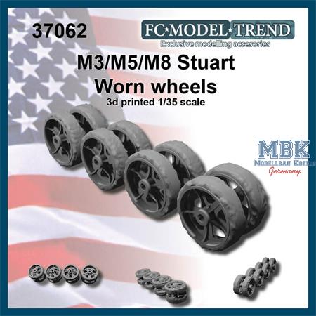 M3 / M5 / M8 Stuart worn wheels