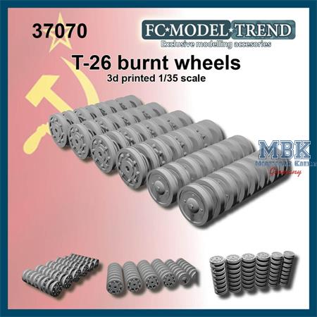 Burnt wheels for T-26 and variants