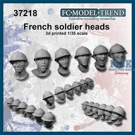 French soldiers heads WWII
