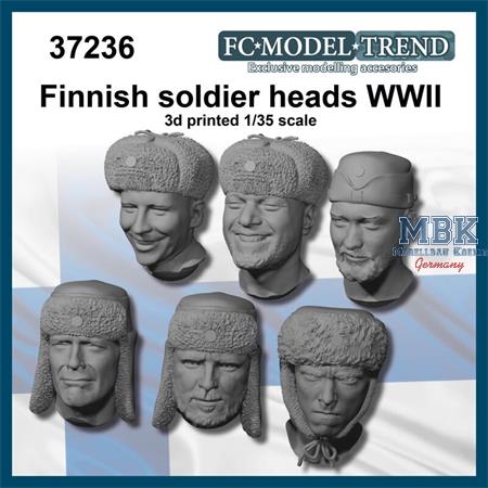 Finnish soldier heads WWII