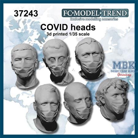 COVID masked heads