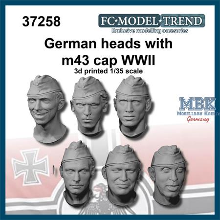 German heads with M43 cap WWII
