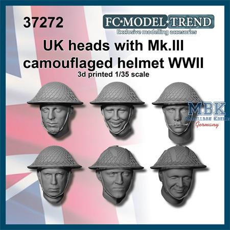 UK heads with camouflaged Mk.III helmet