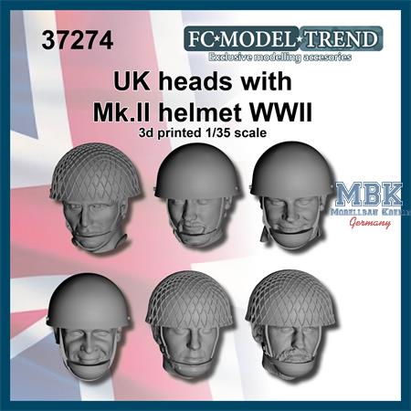 UK airborne heads with Mk.II helmet