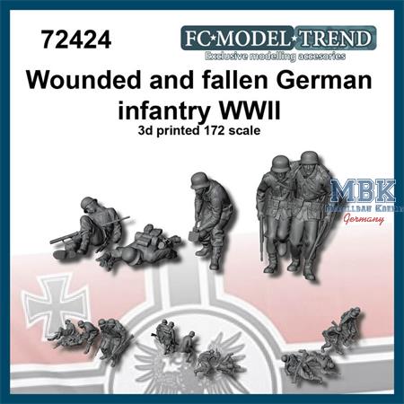 Wounded and fallen German Infantry WWII (1:72)